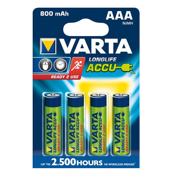 4x Varta Longlife Batteri Accu til Siemens Gigaset C47H